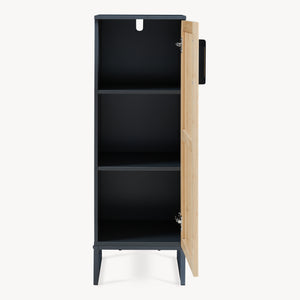 Fürdőszobai szekrény Svanes 90x30x30 cm sötétszürke/natúr [en.casa]