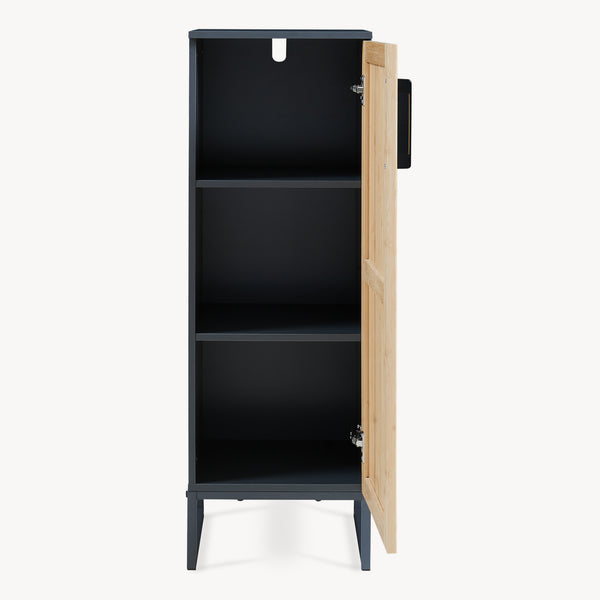 Fürdőszobai szekrény Svanes 90x30x30 cm sötétszürke/natúr [en.casa]