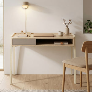 Íróasztal Boderas 107x55x78 cm bézs/travertin [en.casa]