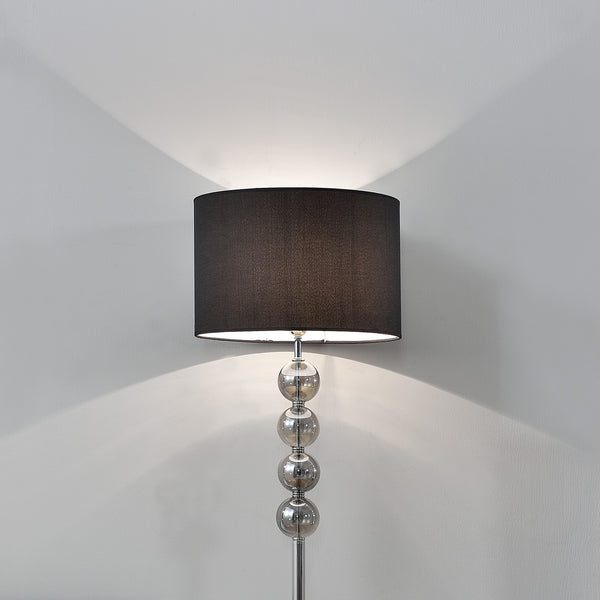 Állólámpa Klagenfurt 155 x ø 37.5 cm fekete/króm [lux.pro]