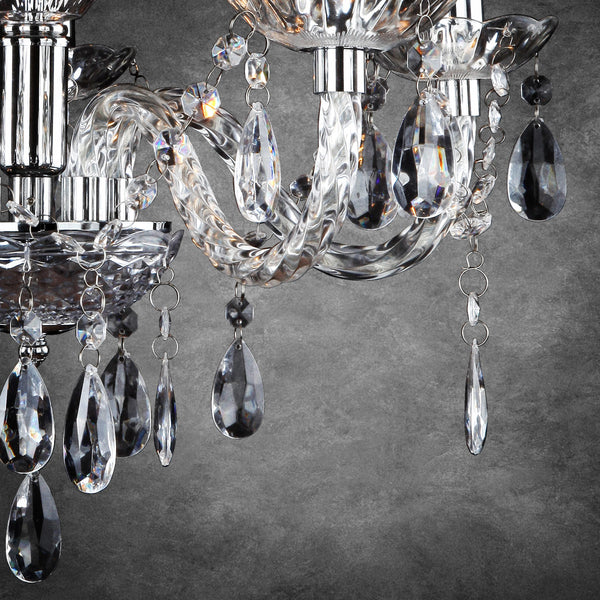 Függőlámpa csillár Elegance króm design lámpa 5xE14 lux.pro