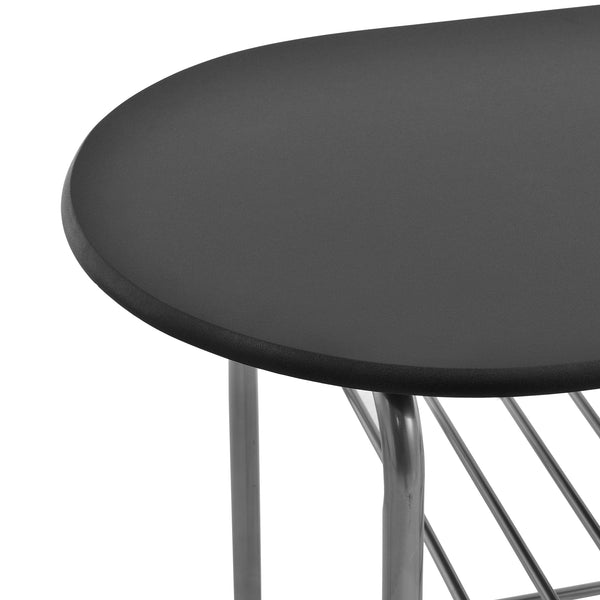 Étkező garnitúra 2 személyes fekete/ezüst Dublin [en.casa]