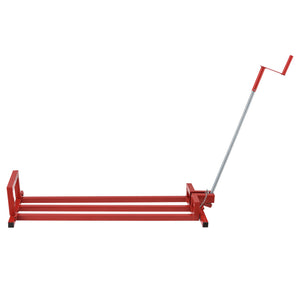 Fűnyírótraktor billentő szereléshez 400kg-ig 45 fokban dönthető kézi hajtókarral acél piros [pro.tec]  