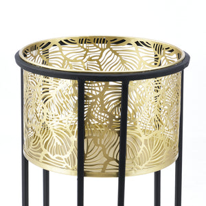 Növénytartó Modave 2db-os szett különböző méretű hajtűlábbal fekete-arany [en.casa]