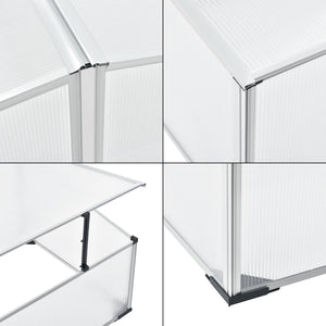 Melegágy Mossel alumínium/polikarbonát 100x120x40 cm [en.casa] 