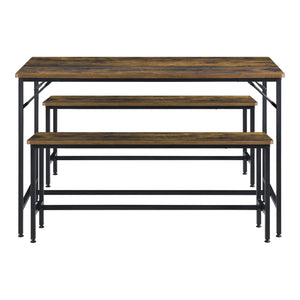 Étkezőgarnitúra Pajala asztal két paddal szettben [en.casa]  