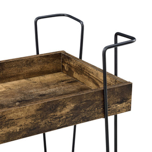 Konyhai zsúrkocsi Vaxholm 78 x 62 x 32 cm fa-hatású sötét árnyalat [en.casa] 