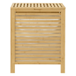 Szennyestartó bambusz kosár kivehető ruhás zsákkal Skövde kb.65 liter fa/bézs [en.casa]