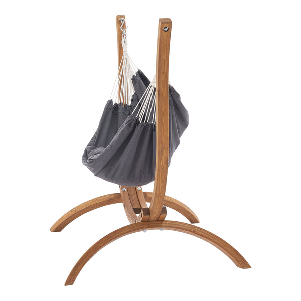 Függőszék Grevena állvánnyal 2 párnával 120 Kg sötétszürke [en.casa]