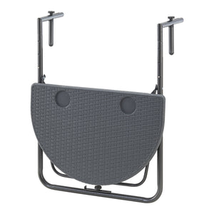 Függőasztal erkélyre Cicala 83,5 x 60 x 64 cm sötétszürke [en.casa]