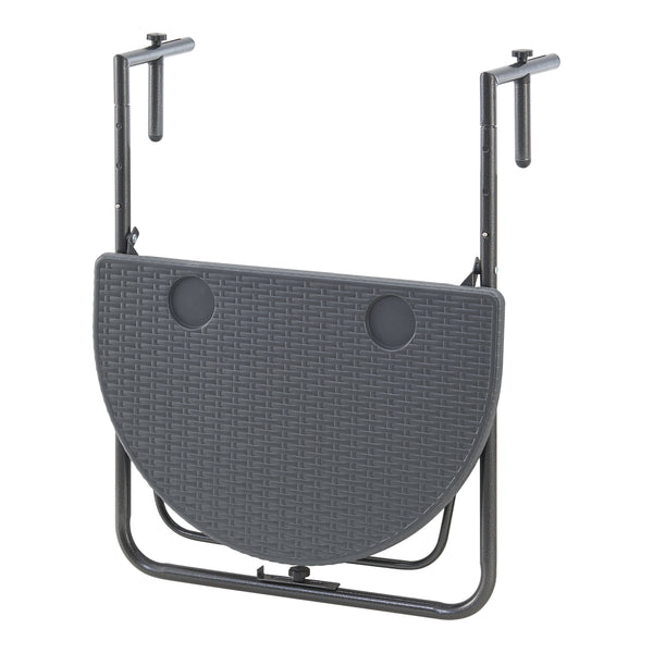 Függőasztal erkélyre Cicala 83,5 x 60 x 64 cm sötétszürke [en.casa]