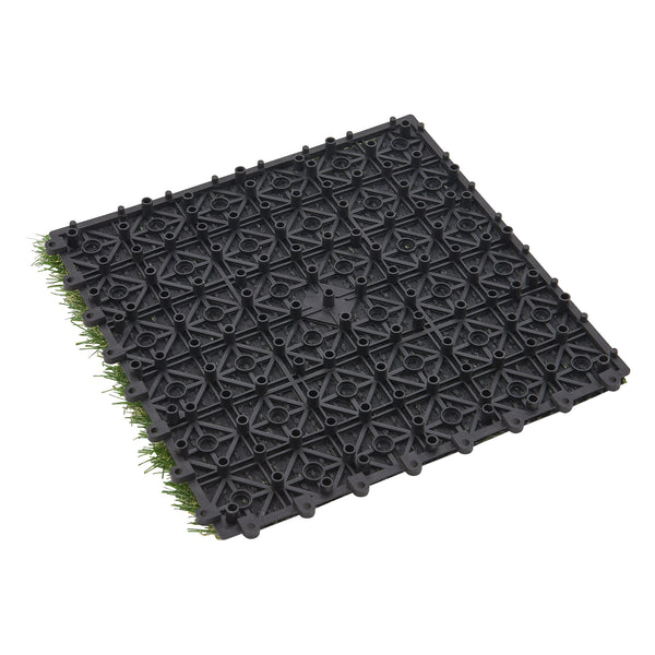 Műfüves csempe teraszra ACWP-6403 Zöld kb. 1m² [en.casa]