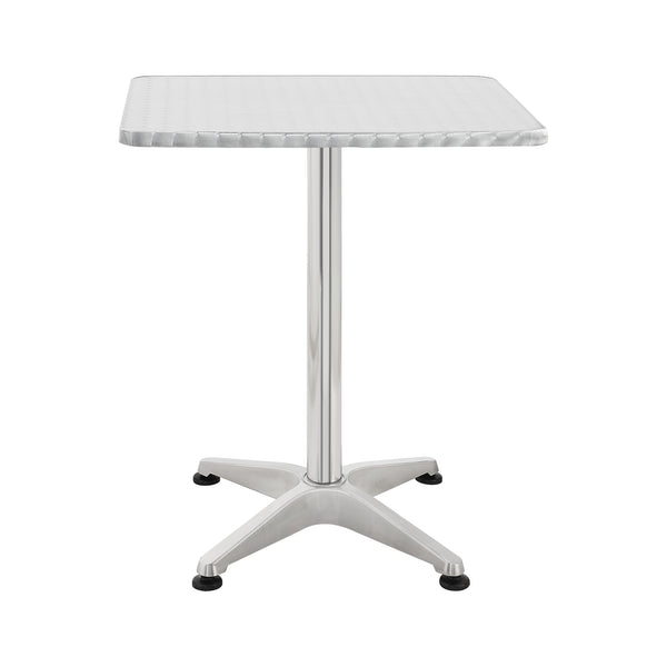 Bár- és bisztróasztal Järpen négyszögletes 75 cm / 115 cm ezüst [en.casa]