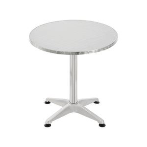 Bár- és bisztróasztal kerek Avesta 75 cm / 115 cm (állítható) ezüst [en.casa]