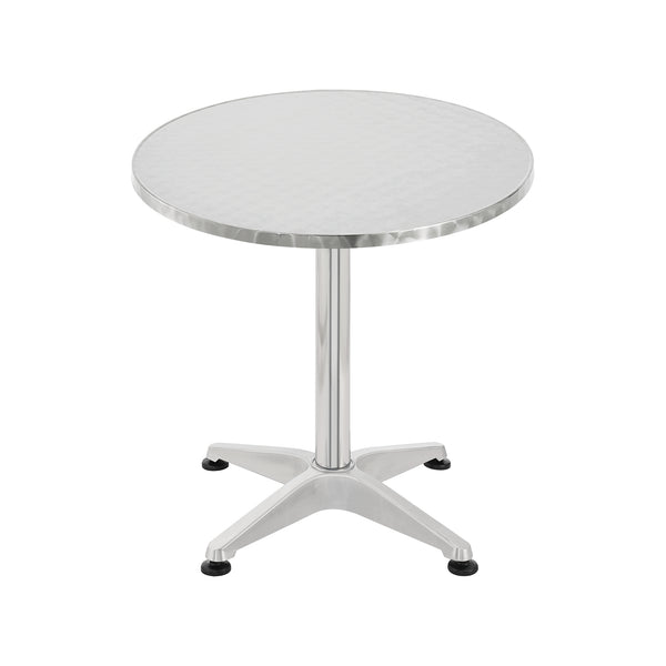 Bár- és bisztróasztal kerek Avesta 75 cm / 115 cm (állítható) ezüst [en.casa]