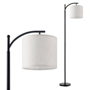Állólámpa Coventry 1 x E27, max. 60W fém/poliészter fekete/bézs 180 cm [lux.pro] 