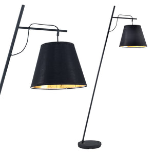 Állólámpa Nottingham 1 x E27 max. 60W fém/textil fekete [lux.pro] 