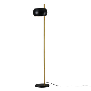 Állólámpa Luton 1 x E27 max. 60W 171 cm fém fekete/arany [lux.pro] 