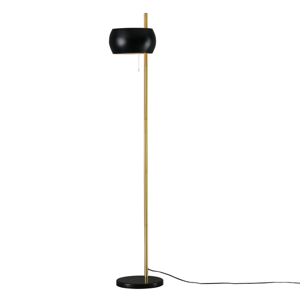 Állólámpa Luton 1 x E27 max. 60W 171 cm fém fekete/arany [lux.pro] 