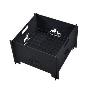 Kerti tűzrakóhely Etnedal 25 x 40 x 40 cm fém fekete [casa.pro]