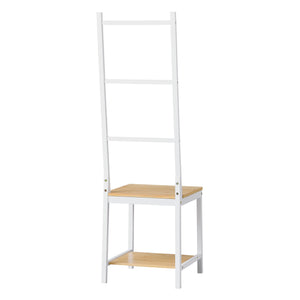 Szobainas Juuka 133 x 40 x 42 cm bambusz fehér/natúr [en.casa] 