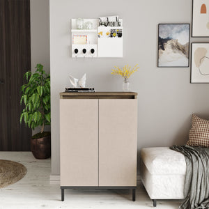 Lieksa cipősszekrény 3 polccal 85,5x60x35,5 cm szürke tölgy [en.casa]