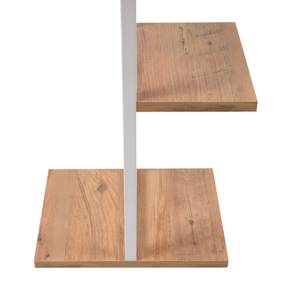 Növényállvány Blaabjerg fém 90x35x26cm fehér / diófa hatás [en.casa]