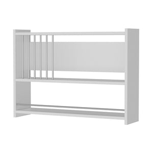 Konyhai falipolc Helsingør 60x84x20 cm forgácslap fehér [en.casa]