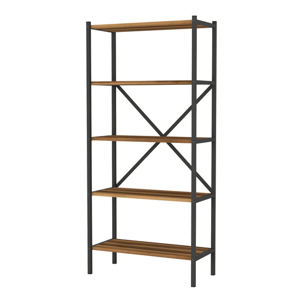 Konyhai polc Tomelilla 160x66x34 cm dió/antracit [en.casa]