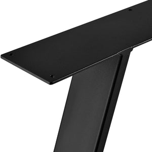 Lyngby asztalláb 2 db acél 72x55cm fekete [en.casa]
