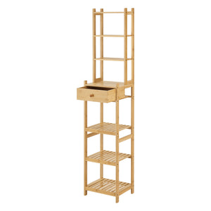 Bambuszpolc Siilinjärvi fiókkal natúr [en.casa] 