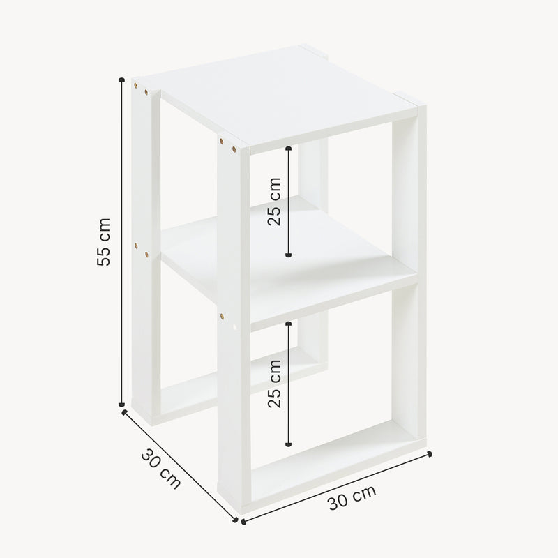 Méretrajz Kisasztal Thyholm 55x30x30 cm fehér [en.casa]