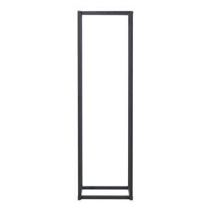 Tűzifaállvány Tibro acél 35x35x120 cm fekete [en.casa]