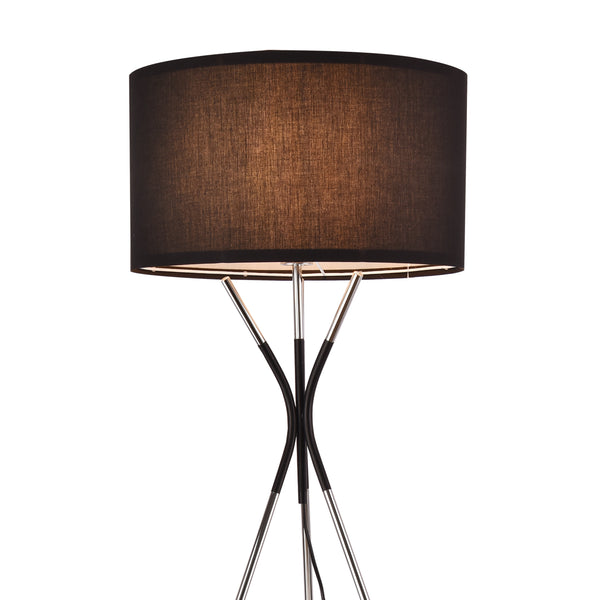 Állólámpa Athlone 1xE27 145cm ezüst/fekete [lux.pro]