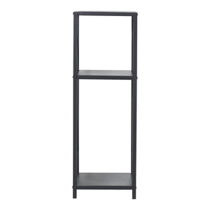 Tűzifaállvány Tinglev acél 34x34x105,5 cm fekete [en.casa]
