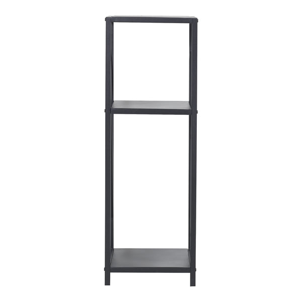 Tűzifaállvány Tinglev acél 34x34x105,5 cm fekete [en.casa]