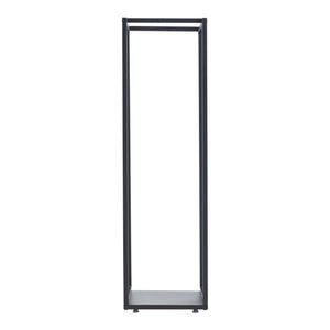 Tűzifaállvány Tornved acél 35x35x120 cm fekete [en.casa]