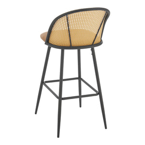 Bárszék Gausdal 2 db-os szett Barna / Fekete [en.casa]