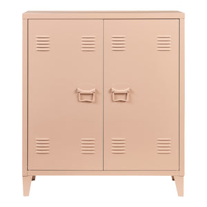 Fémszekrény Oripää 90x80x33 cm világosbarna [en.casa]