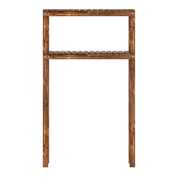 Fürdőszobai polcállvány Kinnula 120x70x20cm pácolt fenyő [en.casa]