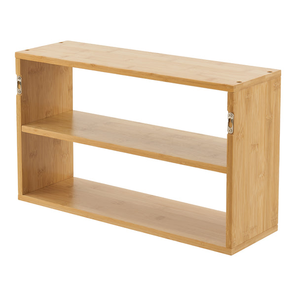Fali polc Gol 50x15x30 cm bambusz [en.casa]