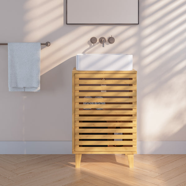 Bambusz mosdó alatti szekrény Iveland 60x40x30cm [en.casa]