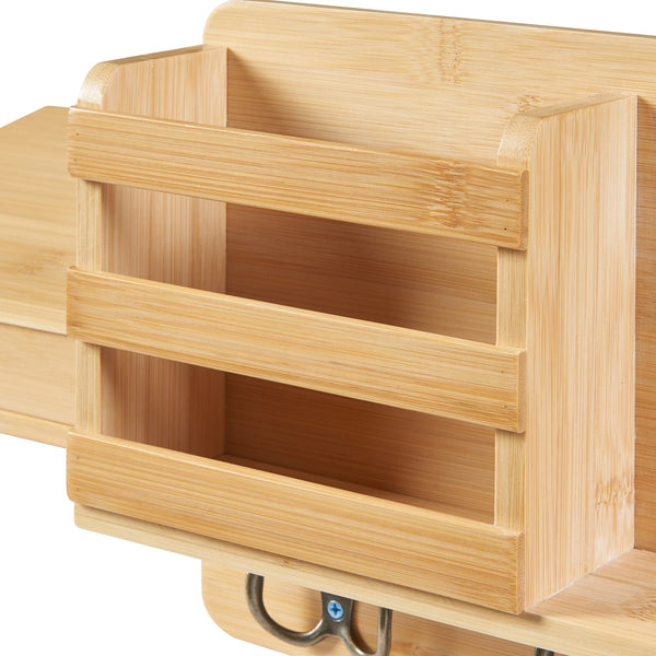 Fali polc Giske 33x8x22 cm bambusz [en.casa]