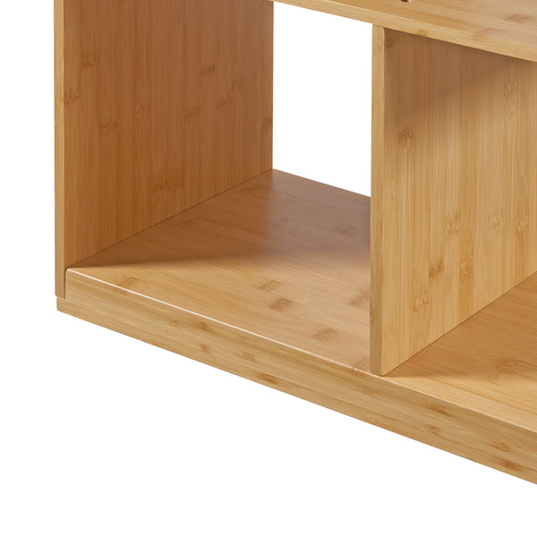 Bambusz könyvespolc Gullspång 130x55x30cm natúr [en.casa]