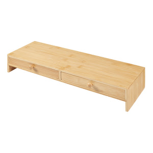 Monitorállvány Hallstahammar 56x18x9,5 cm bambusz [en.casa]