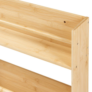 Fali polc Hareid 80x60x12cm bambusz [en.casa]