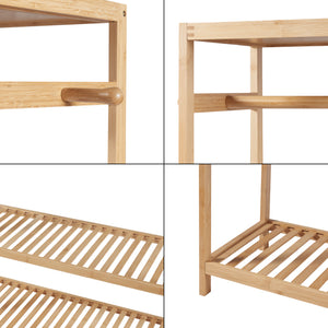 Bambusz ruhatartó állvány Herøy 165x100x35cm [en.casa]