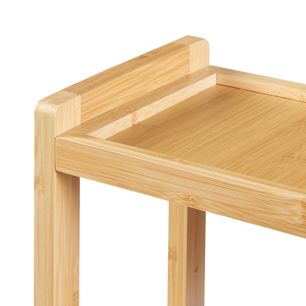 Fürdőszobai fali polc Höör 42x37x17 cm bambusz [en.casa]