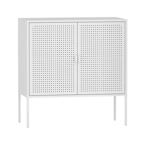 Kétajtós komód Castelli 82,5 x 80 x 40 cm acél fehér [en.casa]