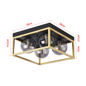 Mennyezeti lámpa Widnes fekete / aranyszínű [lux.pro]